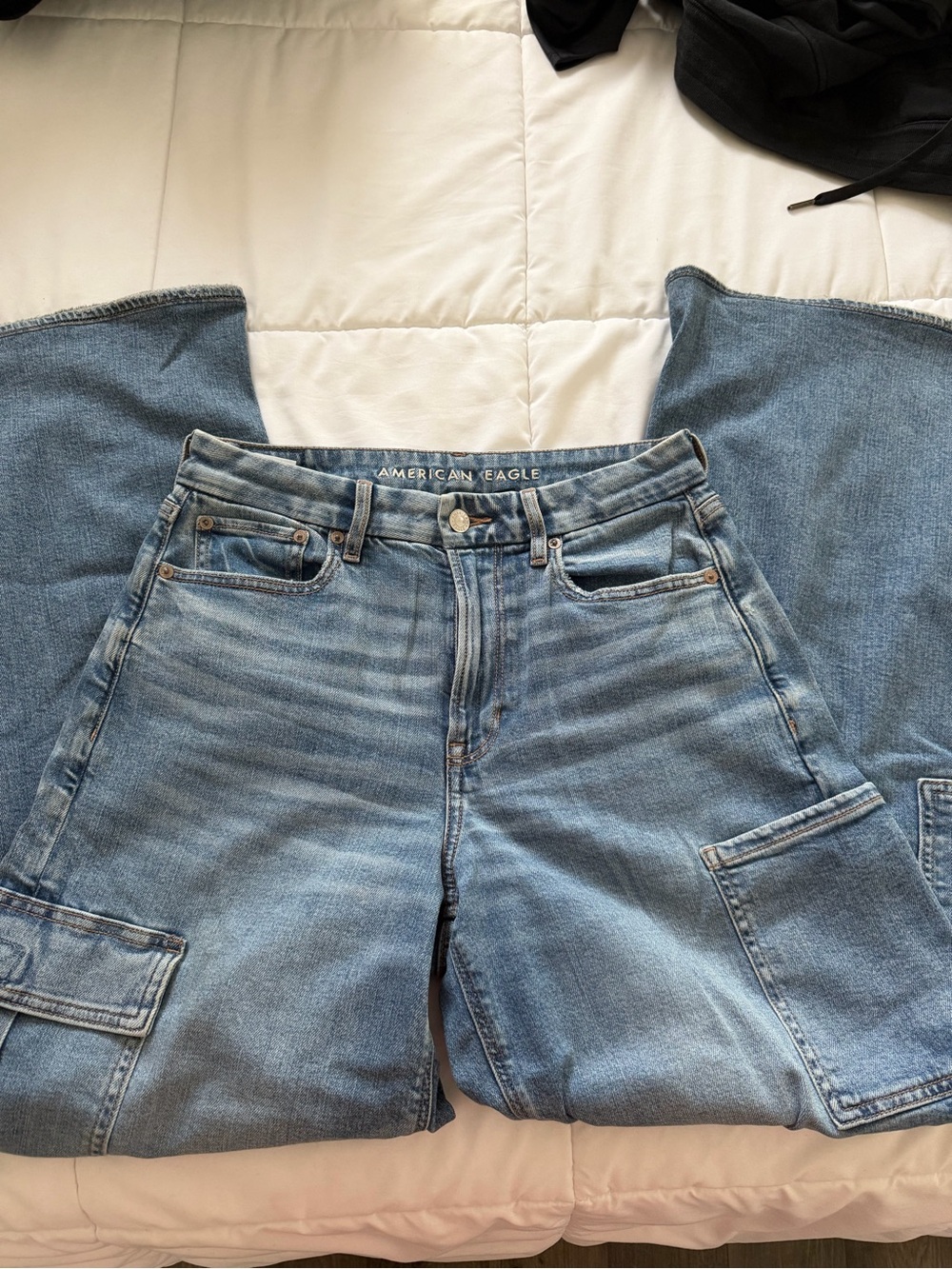 American Eagle Outfitters High-Rise baggy Leg Cargo Jeans 6